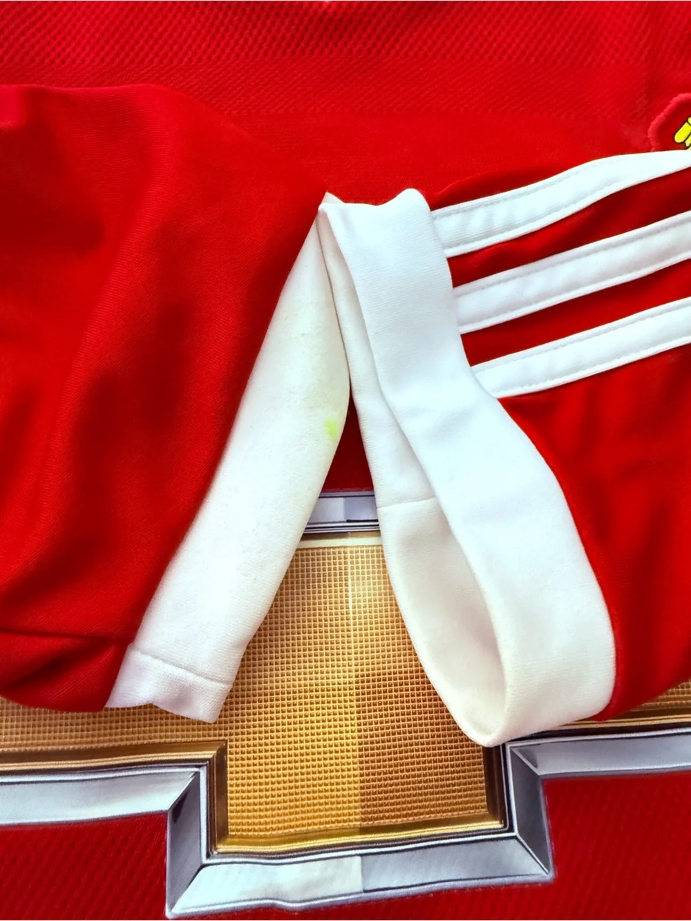 Adidas Manchester United red long sleeve jersey short size 2XL